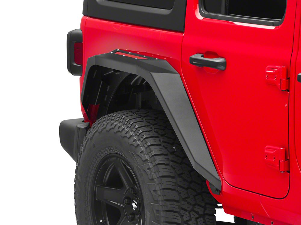 Barricade X-Series Fender Flares with LED DRL and Marker Lights; Red  Inserts (18-23 Jeep Wrangler JL) – Barricade Offroad