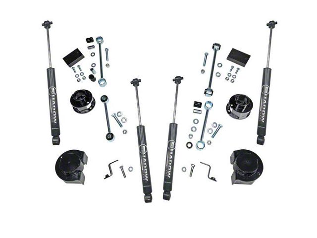SuperLift 2.50-Inch Spacer Suspension Lift Kit with Shadow Series Shocks (18-24 Jeep Wrangler JL)