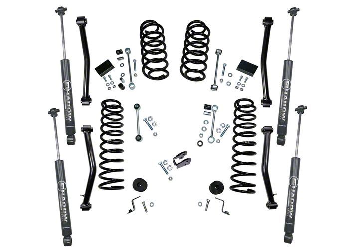 SuperLift 4-Inch Suspension Lift Kit with Shadow Series Shocks (18-23 Jeep Wrangler JL 4-Door)