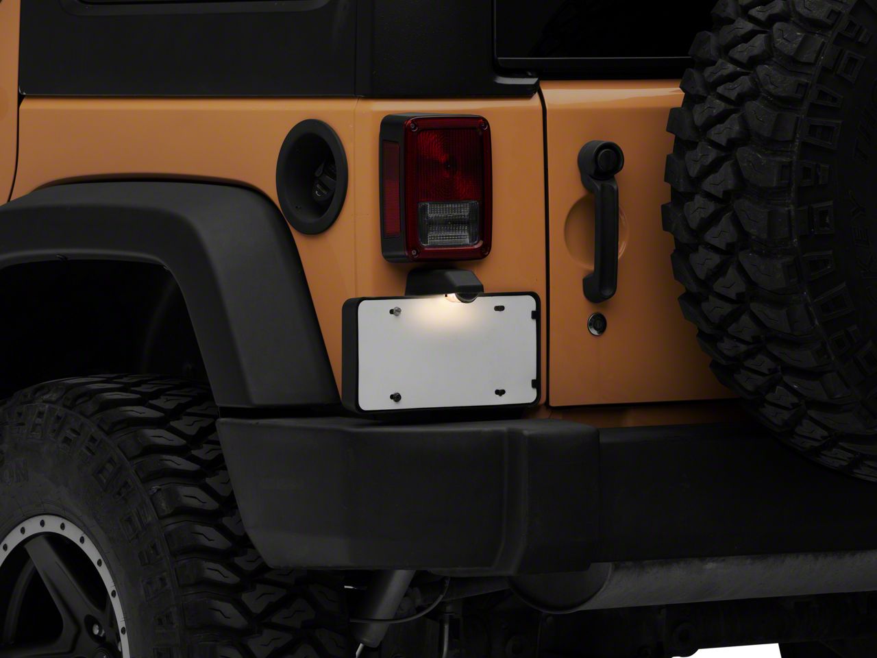 2017 jeep wrangler license plate holder