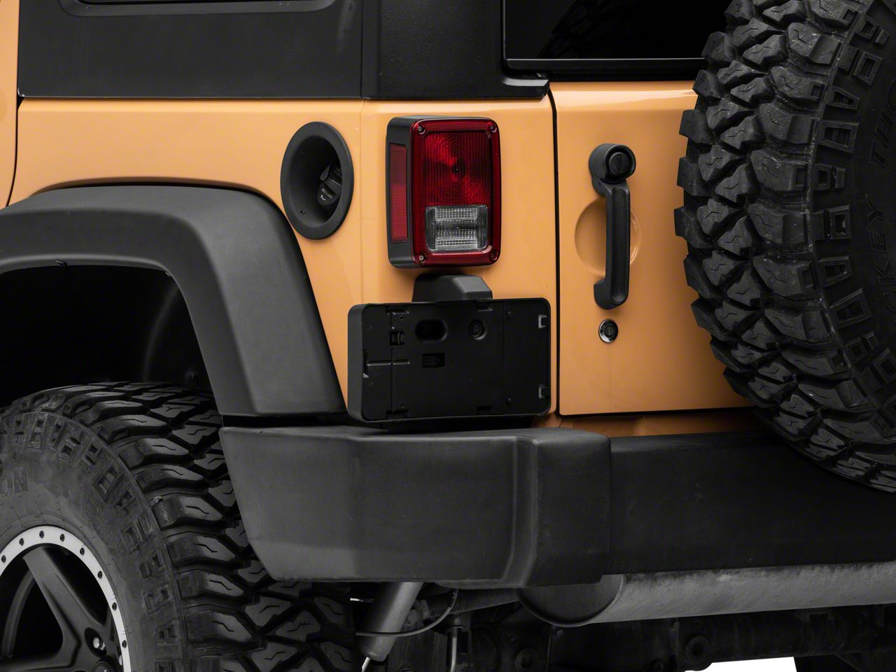 Jeep Wrangler License Plate Bracket with Lamp (07-18 Jeep Wrangler JK)