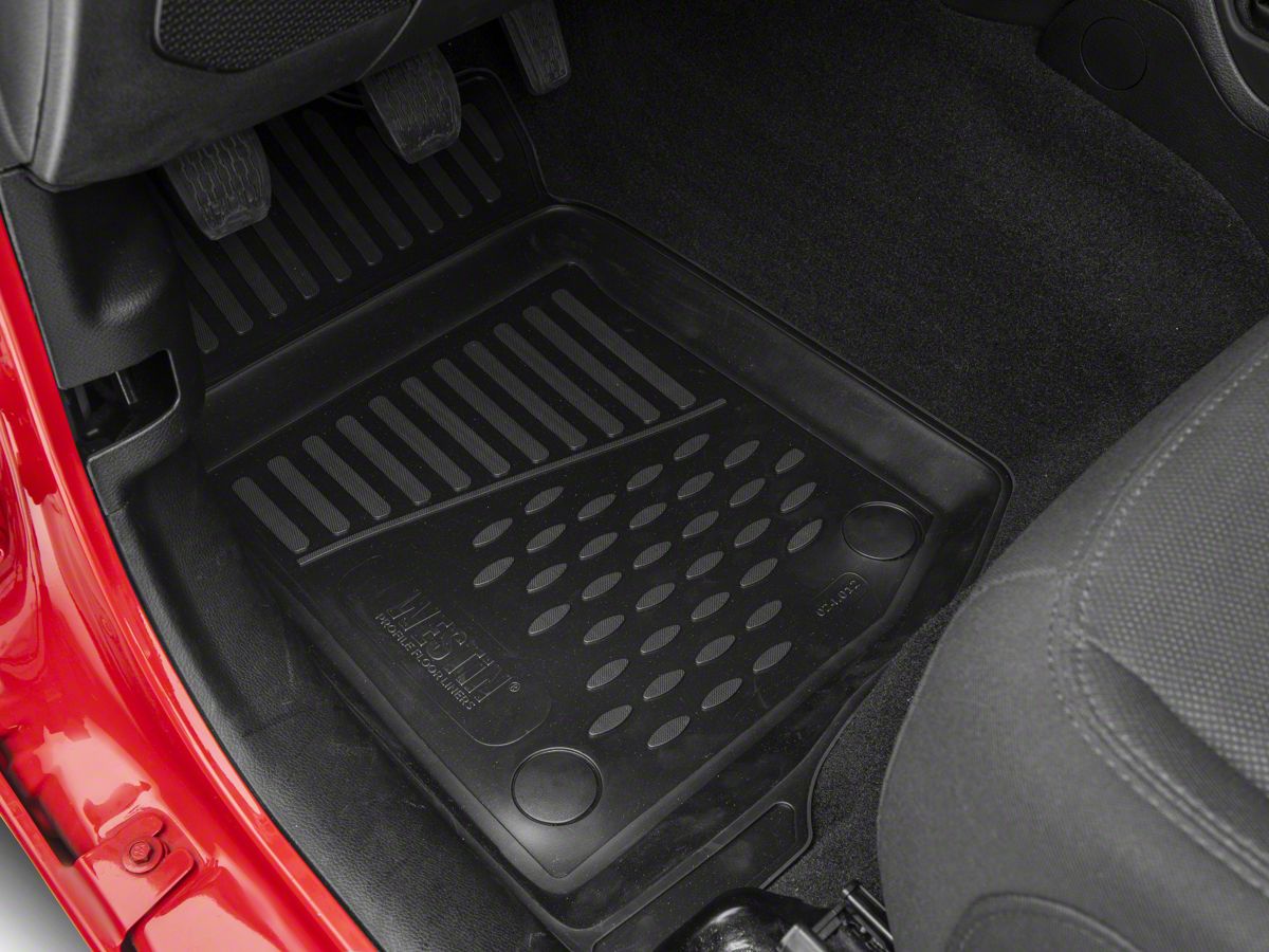 Jeep Wrangler Profile Front and Second Row Floor Liners; Black (18-23 Jeep  Wrangler JL 4-Door, Excluding 4xe) - Free Shipping