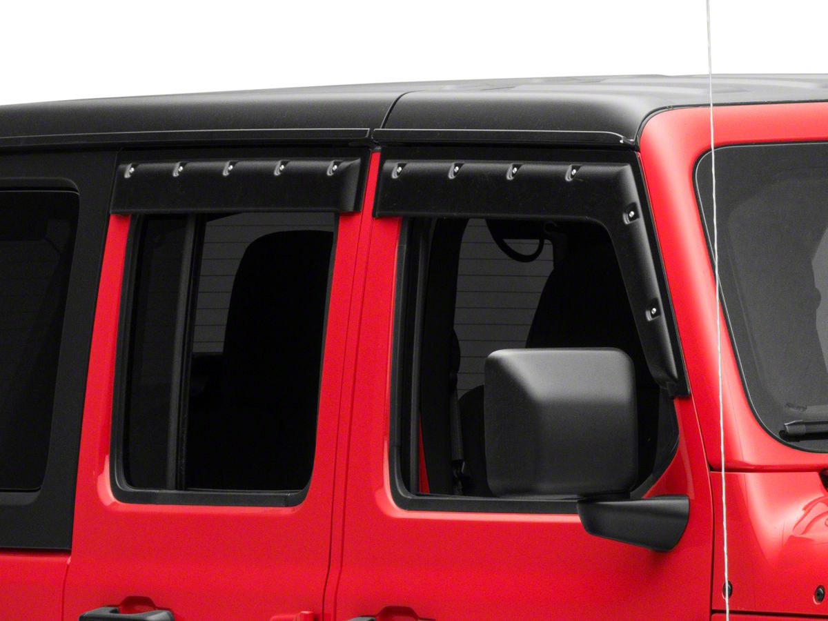Barricade Jeep Wrangler Tough Guard FormFit Window Visors; Front and Rear  TV7W18-4 (18-23 Jeep Wrangler JL 4-Door) - Free Shipping