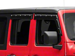 Barricade Tough Guard FormFit Window Visors; Front and Rear (18-22 Jeep Wrangler JL 4-Door)