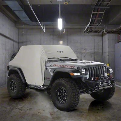 Smittybilt Water Resistant Cab Cover with Door Flaps; Gray (18-23 Jeep Wrangler JL 2-Door)