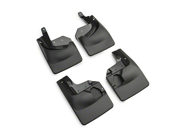 Weathertech No-Drill Mud Flaps; Front and Rear; Black (18-22 Jeep Wrangler JL Rubicon, Excluding 4xe)