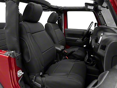 4 Door Rugged Ridge 13297.09 Black Seat Cover Kit Gray; 2011-2018 Jeep Wrangler Unlimited JKU 2 Pack 