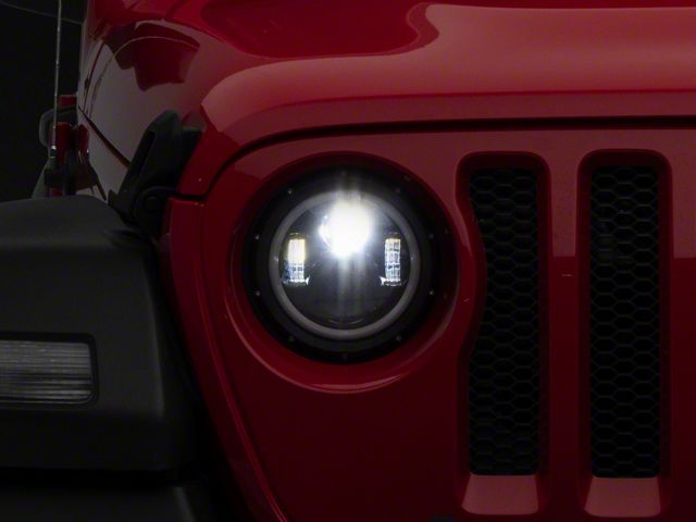 Quake LED Tempest 9-Inch HD Headlights; Black Housing; Clear Lens (18-24 Jeep Wrangler JL)