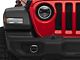 Quake LED Tempest 9-Inch HD Headlights and 4-Inch Fog Lights with White DRL Halo and Amber Turn Signal; Black Housing; Clear Lens (20-24 Jeep Gladiator JT)