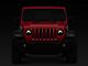 Quake LED Tempest 9-Inch Headlights with White DRL Halo and Amber Turn Signal; Black Housing; Clear Lens (18-24 Jeep Wrangler JL)