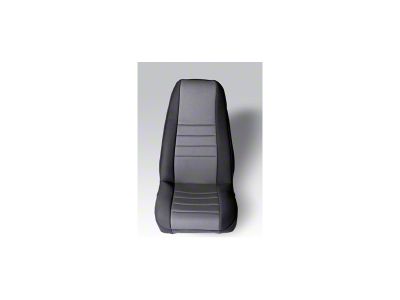 Rugged Ridge Neoprene Front Seat Covers; Black/Gray (76-90 Jeep CJ5, CJ7 & Wrangler YJ)