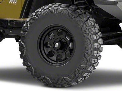 Mammoth 8 Matte Black Wheel; 15x8 (97-06 Jeep Wrangler TJ)