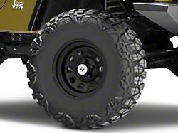 Mammoth D Window Steel Matte Black Wheel; 15x8 (97-06 Jeep Wrangler TJ)