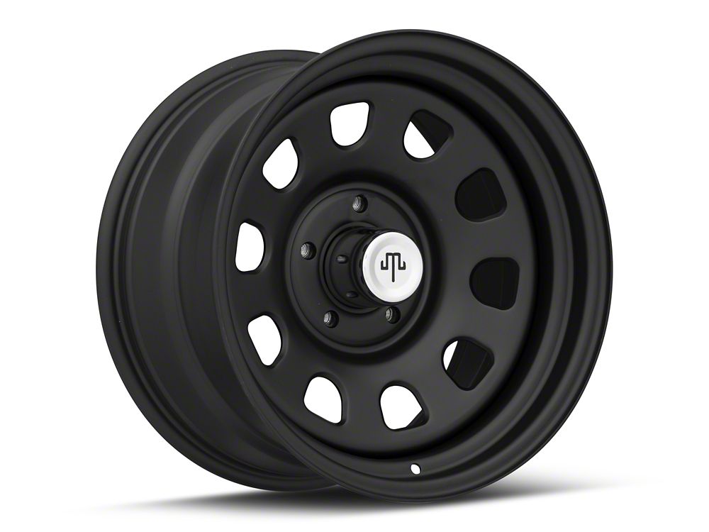 Mammoth D Window Matte Black Steel Wheel; 17x9 (99-04 Jeep Grand ...