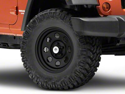 Mammoth 8 Steel Matte Black Wheel; 17x9 (07-18 Jeep Wrangler JK)