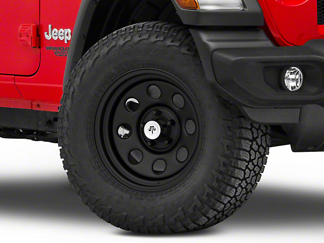 Mammoth 8 Steel Matte Black Wheel; 17x9 (18-23 Jeep Wrangler JL)