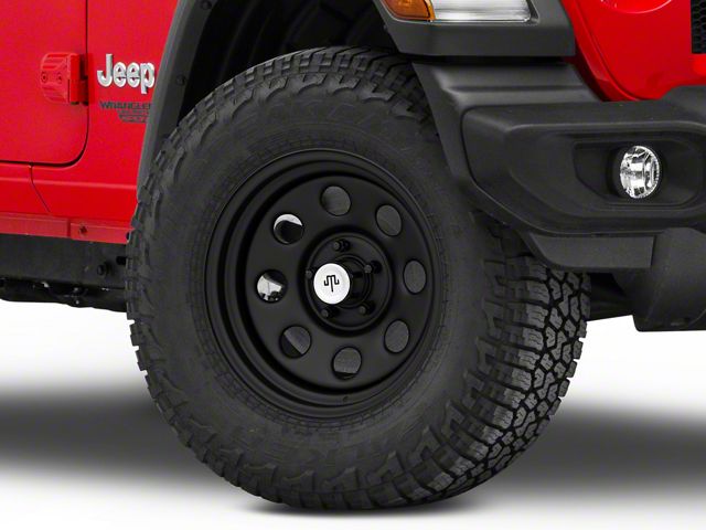 Mammoth 8 Steel Matte Black Wheel; 17x9 (18-24 Jeep Wrangler JL)