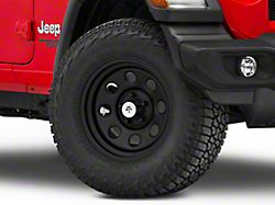 Mammoth 8 Steel Matte Black Wheel; 17x9 (18-22 Jeep Wrangler JL)
