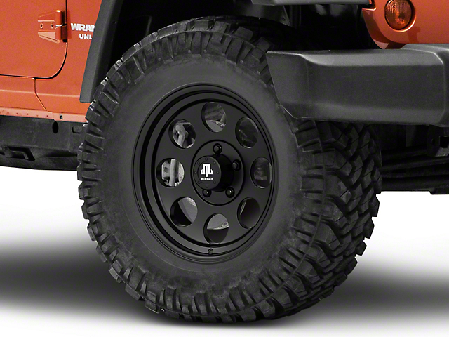 Mammoth 8 Aluminum Matte Black Wheel; 17x9 (07-18 Jeep Wrangler JK)