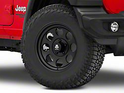 Mammoth 8 Aluminum Matte Black Wheel; 17x9 (18-24 Jeep Wrangler JL)
