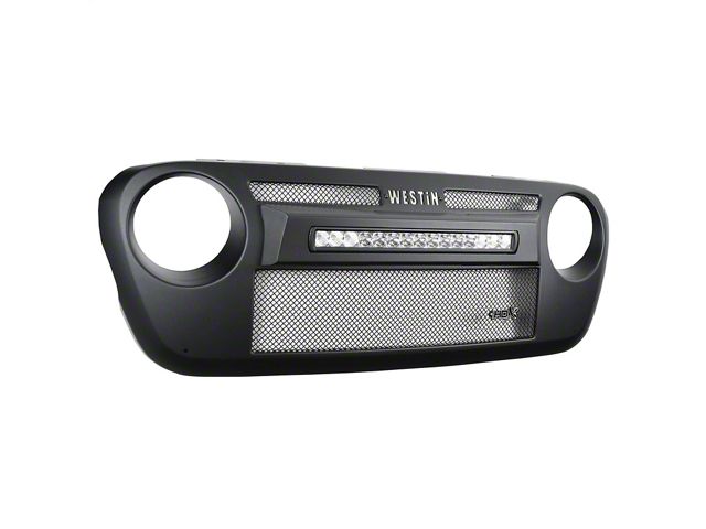HDX LED Upper Replacement Grille; Textured Black (18-24 Jeep Wrangler JL)