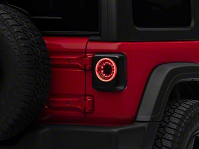 Sequential LED Tail Lights; Black Housing; Smoked Lens (18-24 Jeep Wrangler JL)