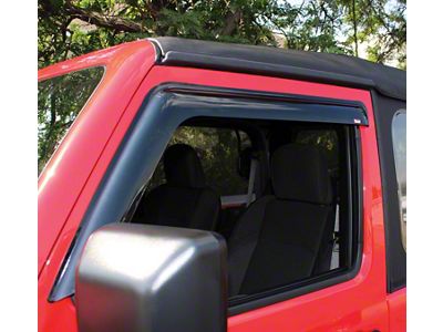 Tape-On Window Deflectors; Front; Smoke (18-23 Jeep Wrangler JL)