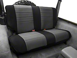 Rugged Ridge Neoprene Rear Seat Cover; Black/Gray (97-02 Jeep Wrangler TJ)