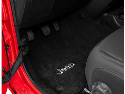 Lloyd All-Weather Carpet Front and Rear Floor Mats with Jeep Logo; Black (18-23 Jeep Wrangler JL 4-Door, Excluding 4xe)