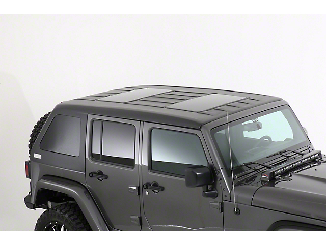 Patriot Fastbacks Victory Fastback Solid Hard Top with Dual Sunroofs; Textured Black (07-18 Jeep Wrangler JK 4-Door)