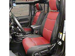 Smittybilt GEN2 Neoprene Front and Rear Seat Covers; Black/Red (18-23 Jeep Wrangler JL 4-Door)