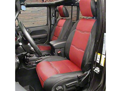 Smittybilt Jeep Wrangler Gen2 Neoprene Front And Rear Seat Covers Black Red 577130 18 22 Jl 4 Door Free - Seat Covers For A 2021 Jeep Wrangler Unlimited