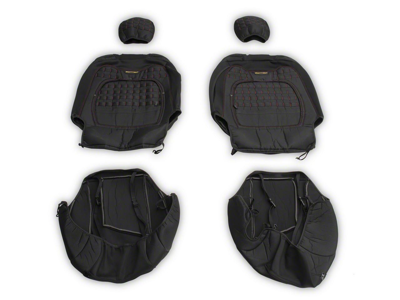 Smittybilt Jeep Wrangler Custom Fit Front Seat Covers; Black  57747701 (18-23 Jeep Wrangler JL) Free Shipping