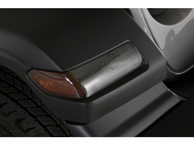 Turn Signal Covers; Carbon Fiber Look (18-24 Jeep Wrangler JL Sport)