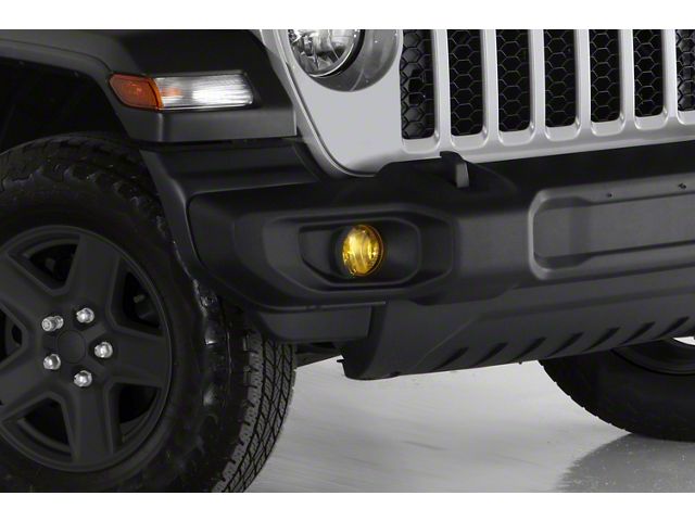 Fog Light Covers; Transparent Yellow (20-24 Jeep Gladiator JT, Excluding Sport)
