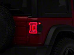 Raxiom Horizon LED Tail Lights; Black Housing; Red Lens (18-22 Jeep Wrangler JL)