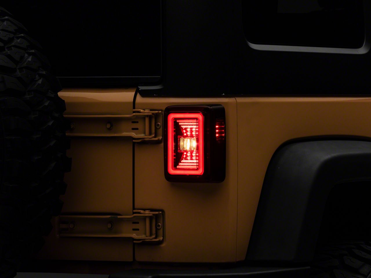 Raxiom JL Style LED Tail Lights; Black Housing; Red Lens (07-18 Jeep  Wrangler JK)