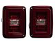 Raxiom JL Style LED Tail Lights; Black Housing; Red Lens (07-18 Jeep Wrangler JK)