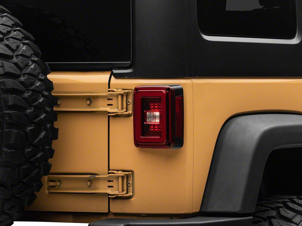 Raxiom Axial Series JL Style LED Tail Lights; Black Housing