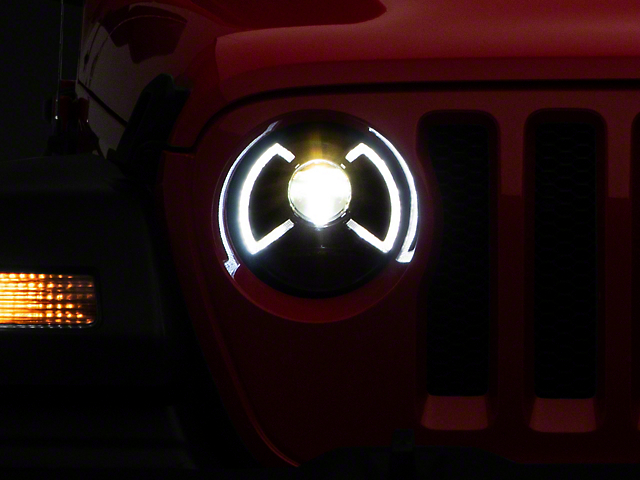 Raxiom LED Projector Headlights; Black Housing; Clear Lens (18-23 Jeep Wrangler JL)
