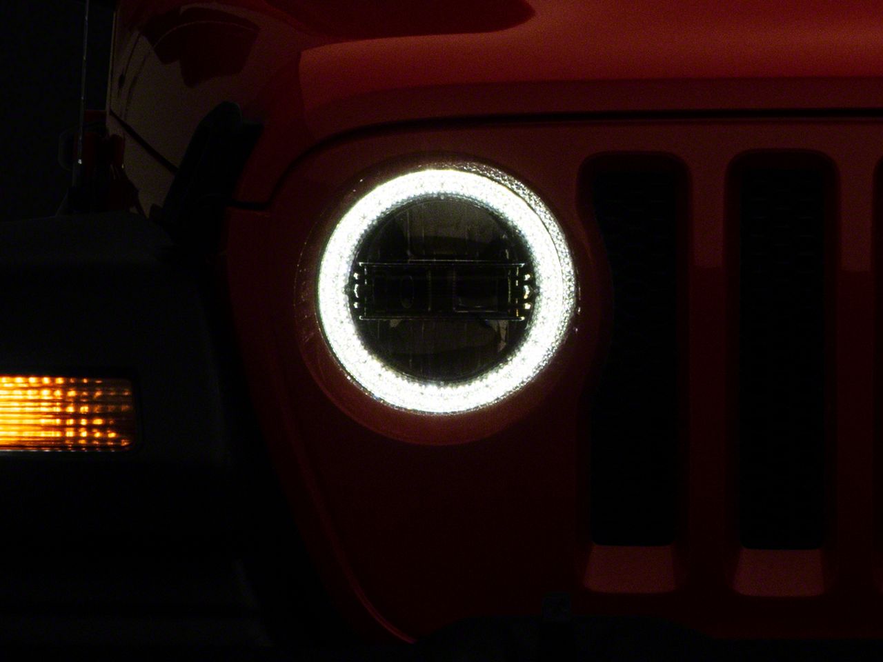 Raxiom Jeep Wrangler Axial Series LED Headlights; Black Housing