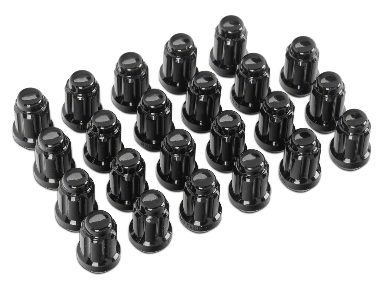 Jeep Wrangler Black 6-Spline Lug Nut Kit; 14mm x 1.5; Set of 23 (18-23 Jeep  Wrangler JL) Free Shipping