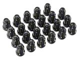 Black 6-Spline Lug Nut Kit; 14mm x 1.5; Set of 23 (18-26 Jeep Wrangler JL)