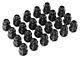 Black Acorn Lug Nut Kit; 13/16-Inch; Set of 23 (18-24 Jeep Wrangler JL)