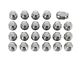 Chrome Acorn Lug Nut Kit; 13/16-Inch; Set of 23 (76-18 Jeep CJ5, CJ7, Wrangler YJ, TJ & JK)
