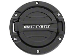 Smittybilt Billet Style Gas Cover; Textured Black (18-23 Jeep Wrangler JL)