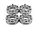 Supreme Suspensions 1.25-Inch Pro Billet Hub and Wheel Centric Wheel Spacers; Silver; Set of Four (07-18 Jeep Wrangler JK)