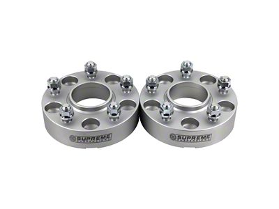 Supreme Suspensions 2-Inch Pro Billet Hub and Wheel Centric Wheel Spacers; Silver; Set of Two (07-18 Jeep Wrangler JK)