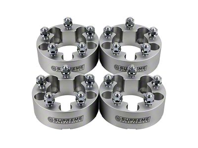 Supreme Suspensions 2-Inch Pro Billet Wheel Spacers; Silver; Set of Four (87-06 Jeep Wrangler YJ & TJ)