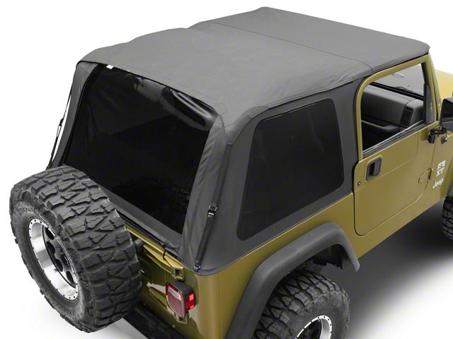 Frameless Trail Top Soft Top with Tinted Windows; Black Diamond (97-06 Jeep Wrangler TJ, Excluding Unlimited)